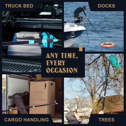 LOVEETA® 6.3 Ft Cargo Grabber Reach Retriever Tool - 2.0 New Upgraded Extendable Pickup Truck Bed Accessories, Multi-Use Truck Bed Reach Tool (Jet Black) - maybe missing pieces