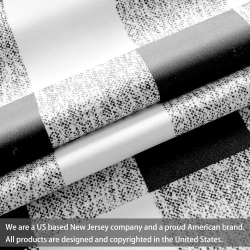 DriftAway Buffalo Plaid Check Curtains Black and White Buffalo Checkered Blackout Curtains for Farmhouse Bedroom Living Room Darkening Thermal Country Window Treatment Curtains 2 Panels 96 Inch Long