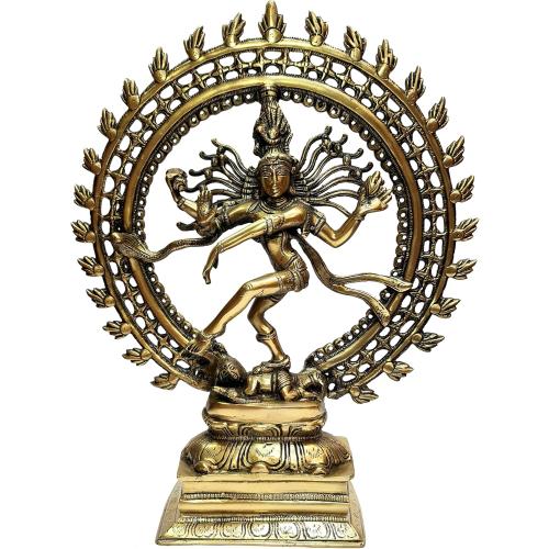 eSplanade Brass Natraj Statue Idol Sculpture Shiva - Nataraj The Lord of Dance Natrajan (17 Inches Big Size)