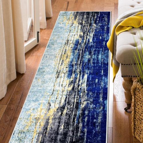 NuLoom Runner Rugs 2' 8 x 8', Non Slip Non Shedding Carpet Area Rugs with TPR Rubber Backing, Low Pile Rugs for Indoor Bedroom Bathroom Living Room Aisle Hallway Balcony Entryway