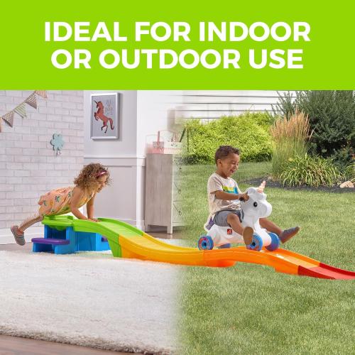 Step2 Unicorn Up & Down Roller Coaster Kids Ride On Toy, Push Car, Indoor/Outdoor Playset, Made of Durable Plastic, Max Weight 50 lbs., For Toddlers 2-5 Years Old, Multicolor