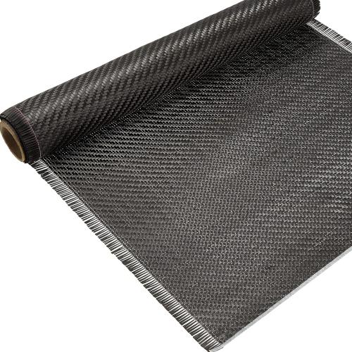 Jecery 6.5ft x 12 Carbon Fiber Fabric Roll Pure Fabric Carbon Fiber Sheet 2 x 2 Twill Weave 3k/220g for Cars for Structural Reinforcement on Concrete Walls, Basements, Boats (1 Roll)