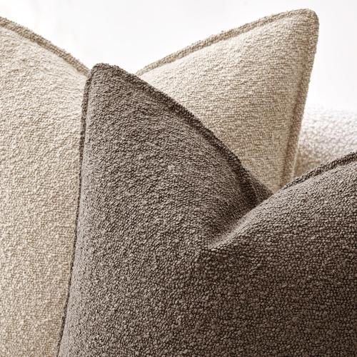 MIULEE Pack of 2 Decorative Textured Boucle Throw Pillow Covers 12x20 Inch Dark Brown Broadside Thick Boho Lumbar Pillows for Farmhouse Accents Sofa Couch Bedroom Living Room Home Decor