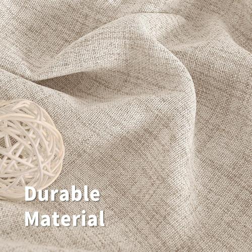 BGment Linen Curtains 63 Inch Length 2 Panels, Rod Pocket and Back Tab Light Filtering Textured Window Drapes for Bedroom Living Room Bathroom, 42 Inch Wide Each Panel