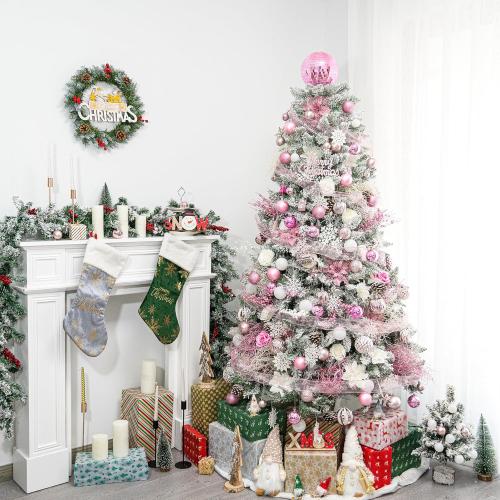 Pink Christmas Tree Topper 6 Inch Mirror Disco Ball Tree Topper, Cool and Fun Disco Ball for Xmas Tree Decorations, Ideal for DJ Club, Party, Wedding and Home Décor
