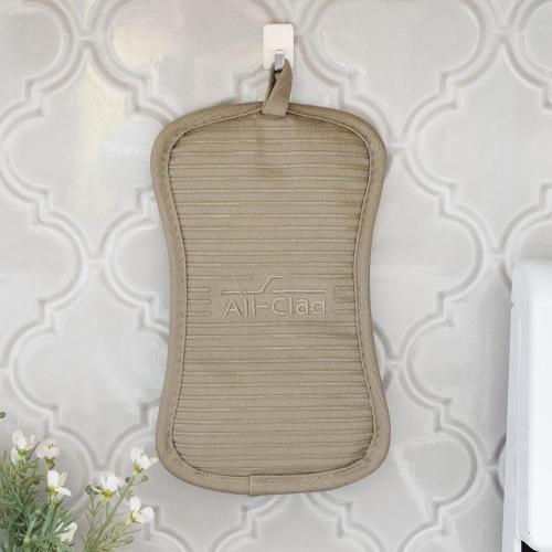 All-Clad Premium Pot Holder & Hot Pad: Heat Resistant to 500 Degrees - 100% Cotton, 10x6.25 Hot Pad for Kitchen and Barbeque, (6-Pack), Titanium