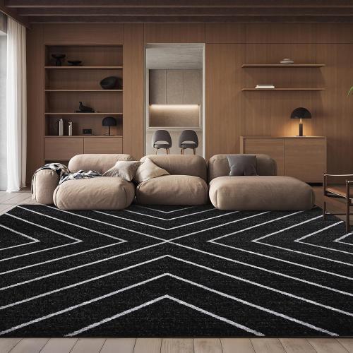 SAFAVIEH Area Rug 8x10 - Adirondack Collection - Large - Black & Light Grey, Modern Geometric Design, Non-Shedding & Easy Cleaning, Ideal for Living Room, Bedroom, Office, Dining Space (ADR251F)