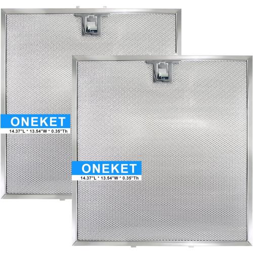 WA0575 Range Hood Filters 13.54 x 14.37 x 0.35 - 2 Pack Replacement Grease Filters for Kitchen Ventilation by oneket