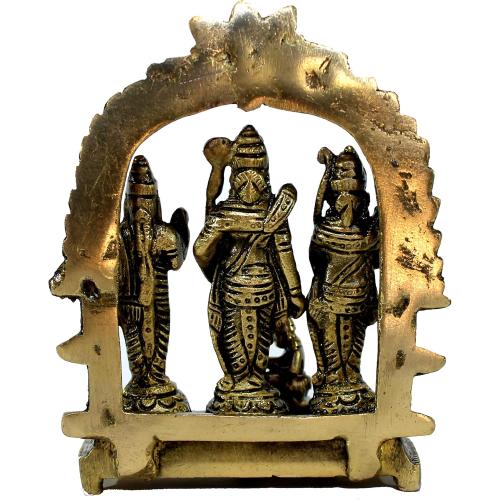 Size  5.5 Brass Ram Darbar (Rama, Sita, Laxman, Hanuman) Murti Idol Statue Sculpture