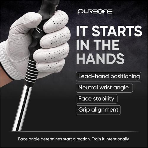 PureGrip™ Golf Training Aid Club – Right-Handed Swing Trainer with Small Club Head and Molded Grip for Consistency and Accuracy – Improve Muscle Memory, Grip Position, and Swing Tempo