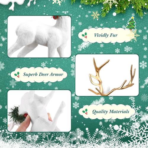 Wesiti 4 Pcs Christmas Reindeer Decoration
