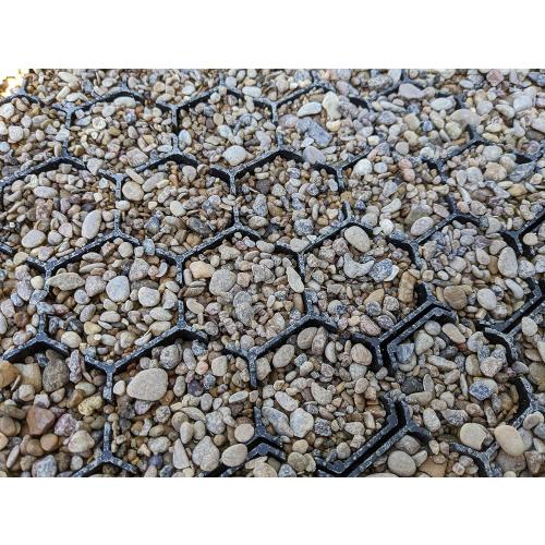 Vodaland Permeable HexPave System - Grass & Gravel Pavers - 100% Recycled PPE Plastic, Handles 27,000 lbs, 1 Depth, 65 s.f / 22 Units