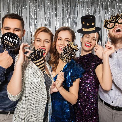 cobee 36 Pack Birthday Photo Booth Props Kit Party Favors Selfie Supplies