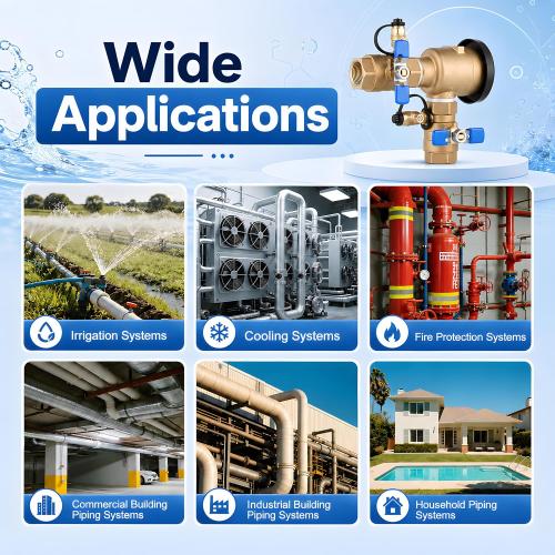 1 Inch Backflow Preventer, Brass Pressure Vacuum Breaker Assembly, 400 PSI Sprinkler Backflow Valve for Lawn Irrigation, Garden Water Lines and Outdoor Anti-Siphon Protection