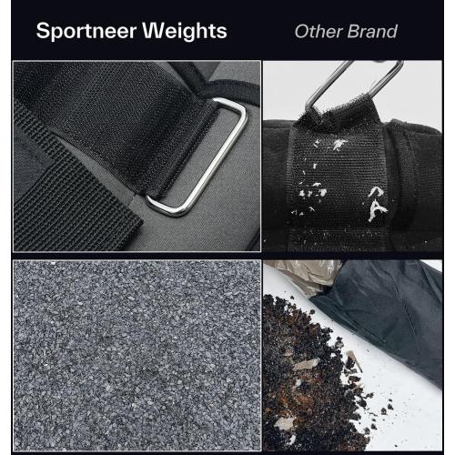 Sportneer Adjustable Ankle Weights, 2-10 lb per Pair, Removable Weights