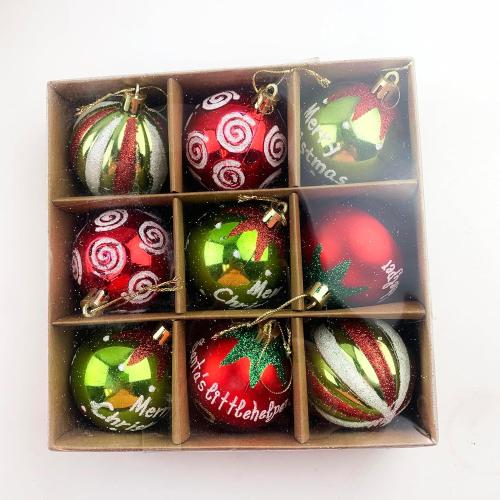 Heyiwell 2.36 Inch/9pc Shatterproof Christmas Ornament Balls,Christmas Hanging Balls Decorations for Xmas Trees and Holiday Decor,Red Green