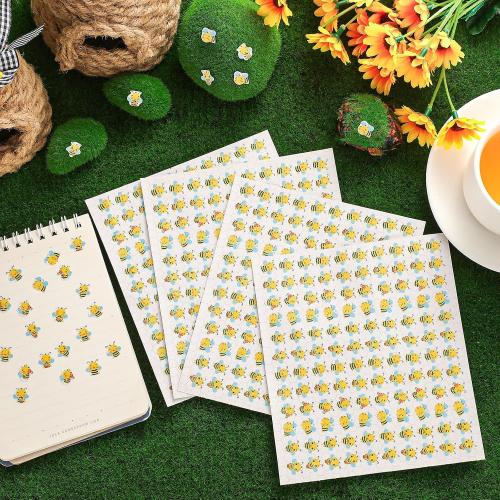 Lincia 1200 Pcs Bee Glitter Stickers Cute Animal Reward Stickers