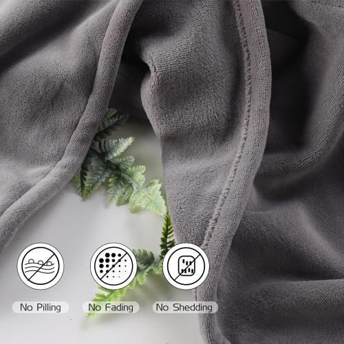 Electric Heated Blanket 72x84 Full Size, Soft Coral Fleece with 4 Heating Levels and 10 Hours Auto-Off, Machine Washable, Cozy Plush Fabric for Home, Light Gray