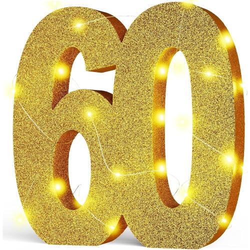 ToCome 60th Birthday Party Decorations 12x12 Inch Anniversary 60th Centerpiece Table Decorations