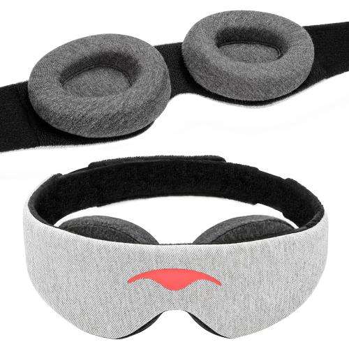 Manta Original Sleep Mask - Maximum Blackout Sleep Mask for Deep Sleep, Adjustable with Detachable Eye Cups, Zero Eye Pressure for Back & Belly Sleepers, Ideal for Travel, Shift Work & Daytime Sleep