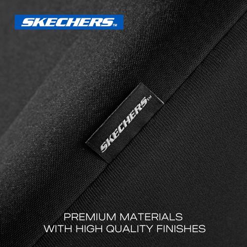 Skechers Seat Covers, Premium Breathable Polyester Car Seat Covers, Car Seat Covers Full Set Airbag Compatible, Automotive Comfort for Most Cars, Vans, Trucks, SUVs (Full Set,Black)