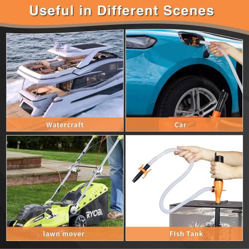 Portable Transfer Pump Battery Operated Electric Siphon Pump for Gas Fuel Diesel Transfer 3.5GPM Flow Oil Extractor - Ideal Gasoline Transfer Pump Easy to Use Hand Fuel Pump, JM-CYB04