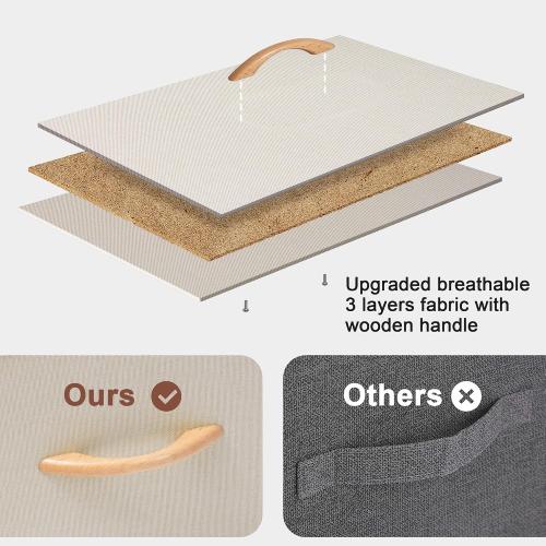 Crestlive Products Vertical Dresser Storage Tower - Sturdy Steel Frame, Wood Top, Easy Pull Fabric Bins, Wood Handles - Organizer Unit for Bedroom, Hallway, Entryway, Closets - 7 Drawers (Beige)