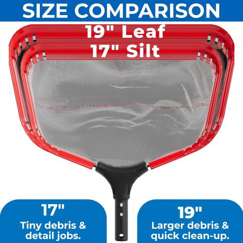 ProTuff PRO Ultimate Silt & Leaf Rake Bundle - 490 Promise Unlimited & Unconditional Replacements - 2-Items: 20 Medium & 18 Fine Mesh Pool Cleaner for Sand, Silt, Pollen, Leaves & Twigs