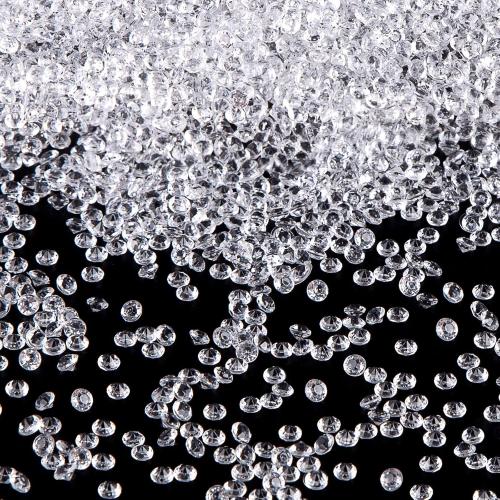 FUTUREPLUSX Fake Diamonds, 10000 PCS Mini Clear Diamonds Decoration Acrylic Crystal Vase Fillers Table Scatter Confetti Gems for Wedding Bridal Shower Birthdays Graduation Party Home Decor