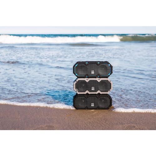 Altec Lansing LifeJacket Jolt - Waterproof Bluetooth Speaker, Durable & Portable Speaker with Qi Wireless Charging and Voice Assistant, Black w/Lights