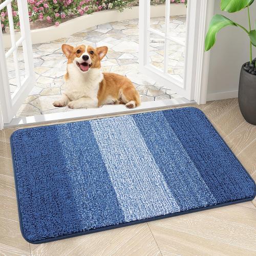 Kitinjoy Indoor Outdoor Door Mat, 30x27 Non-Slip Dirt Trapper Doormats