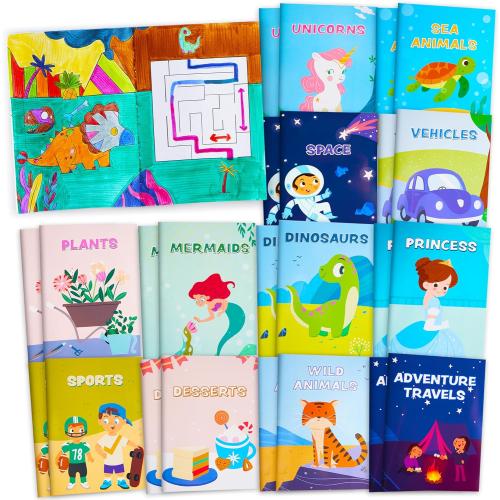 JOYIN 24 Pack Coloring Books for Kids Ages 4-8, Bulk Mini Coloring Book for Party Favors, Goodie Bags Stuffers for Kids | Birthday Party Gifts | Classroom Travel Activity | Stocking Stuffers