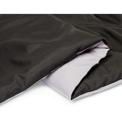 Amazon Basics Comforter Blanket Full/Queen, Reversible, Lightweight Microfiber, All Season, Black/Grey