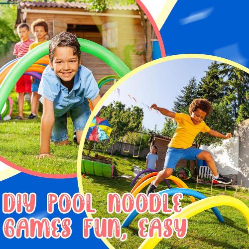 Hanaive 6 Pack Pool Noodles Swimming Floating Foam Tube 52 Inch Hollow Swim Noodles Bulk Floats Heavy Duty for Swimming Decoration Craft Projects Multi-Purpose