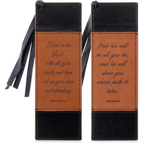 Mr. Pen- Christian Faux Leather Bookmarks, 2 Pack, Bible Verse, Religious Book Mark