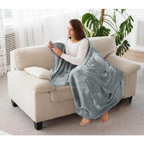 Ash Grey 300GSM Luxury Anti-Static Fuzzy Soft Microfiber Bed Kind size