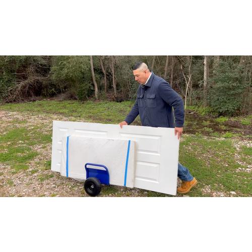 Heavy Duty Panel Dolly Slab Dolly 10 Inch Solid Rubber Tires | Supports Up to 1000 Pounds All Terrain Movement Ideal for Heavy Drywall Sheets and Door Material Transport (Orange)
