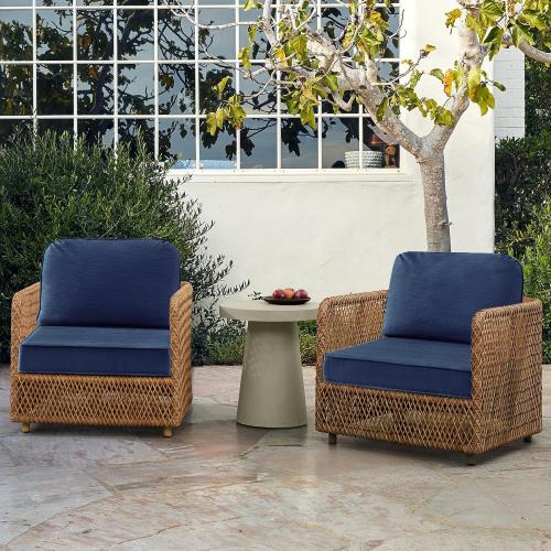 Set of 2 Size 24x24 Color Blue Outdoor Cushions for Patio Furniture Set of 2, 24x24 Water Repellent Chair Cushions Removable Seat Bottom & Back Cushion Covers for Chair, Sofa, Couch, Navy