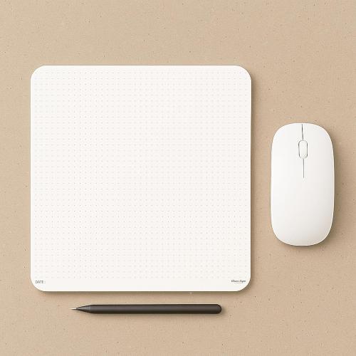 CLEVER SIGNS Mouse Pad Notepad for Professionals – 8.3 x 8.3 (210mm x 210mm),  – Premium Dotted Memo Desk Pad with Cardboard Back Support – Perfect for Note-taking, Planning, Sketching & Journaling