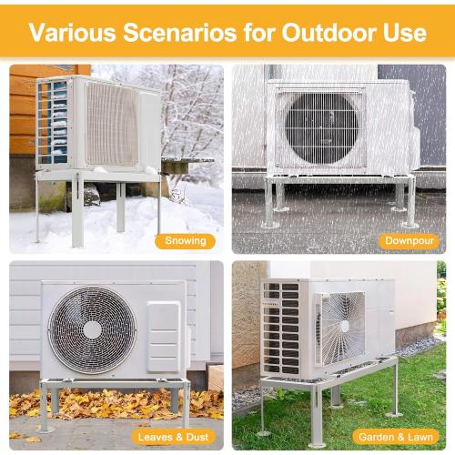 Mini Split Stand, Heavy Duty Ground Stand for 9,000-12,000 BTU Ductless Mini Split Mounting Stand 400LBS Load Capacity Anti-vibration AC Stand