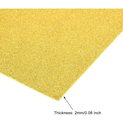 uxcell Gold Tone Shiny EVA Foam Sheets Thick for Crafts DIY Project 6pcs
