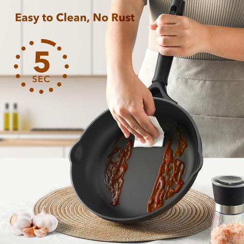 PekGema Nonstick Frying Pan 10 Inch, Non Stick Skillet Omelette Pan, Induction Skillet, Compatible with All Stovetops, PFOA PFAS Free