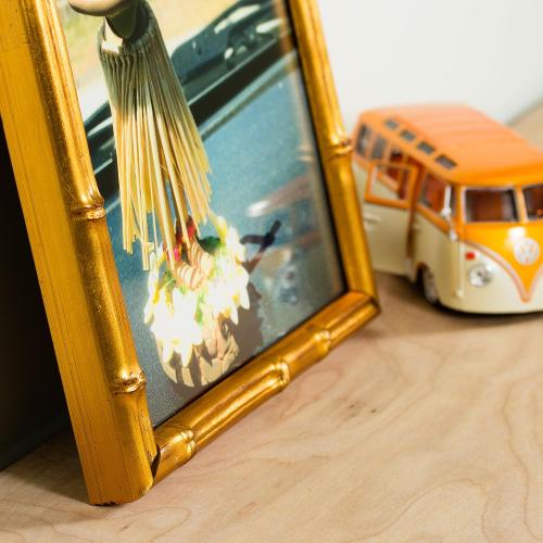 Craig Frames Faux Bamboo, 16x20 Picture Frame, Vintage Gold, Set of 4
