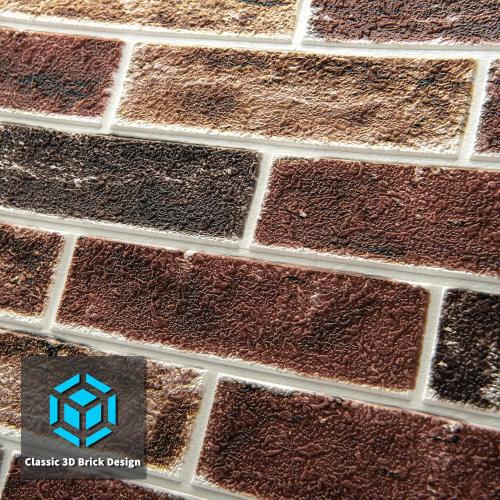 Art3d 20-Pack Size 105 Sq.Ft Faux Brick 3D Wall Panels Peel and Stick in Red Brown, Self Adhesive Waterproof Foam Wallpaper for Bedroom, Bathroom, Kitchen
