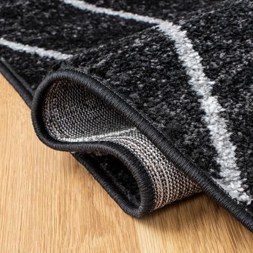 SAFAVIEH Area Rug 8x10 - Adirondack Collection - Large - Black & Light Grey, Modern Geometric Design, Non-Shedding & Easy Cleaning, Ideal for Living Room, Bedroom, Office, Dining Space (ADR251F)