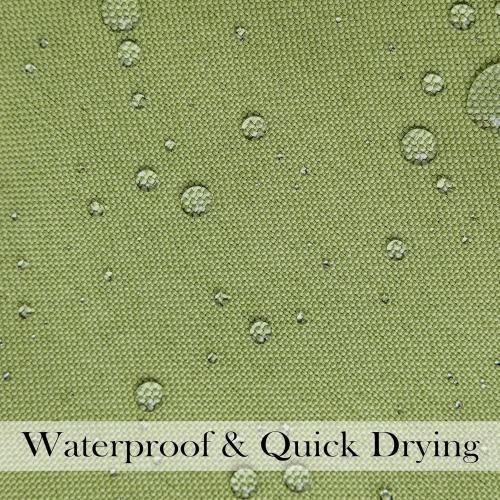 Demetex Outdoor Pillow Covers 18x18 Set of 4 Green Waterproof Pillow Case Square Decorative Throw Pillows for Christmas Patio Furniture Couch, 18 x 18 Inch, Grass Green