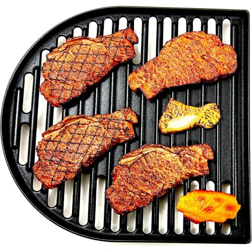 DC126 Cast Iron Grill Cooking Grates for Coleman Roadtrip Swaptop Grills LX LXE LXX, Non-Stick Grids Grates, 2 Pack