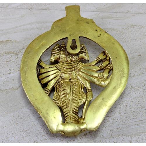 Gold eSplanade Brass Panchmukhi Hanuman Wall Hanging Anjaneya Pavan Putra Bajrangbali Maruti Idol Murti Moorti Statue - 6 Inches