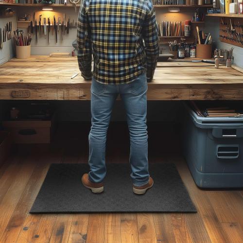 Mohawk Home Heavy Duty Rubber Stall Mat - Gym Floor- Under Dog Crate - All Purpose Utility 2'x3' - 1/2 Thick