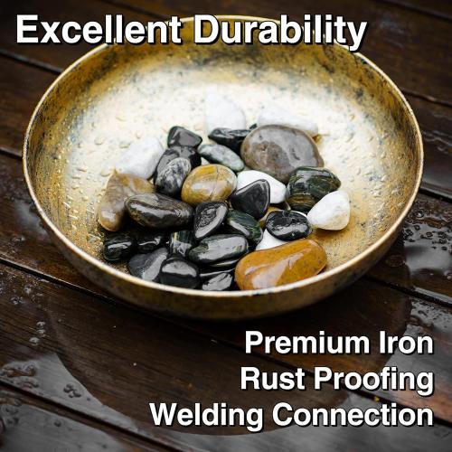 Ajure Rain Chain Basin, 12'' Bird Bath Bowl, Vintage Catch Basin, Copper Bowl for Rain Chains Gutters, Rain Barrels to Vollect Rainwater from Gutter,Garden Decoration.